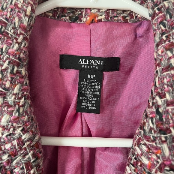 Alfani Women's Tweed Jacket - Black and Pink - Picture 2 of 3